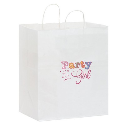 White Kraft Paper Carry-Out Bag