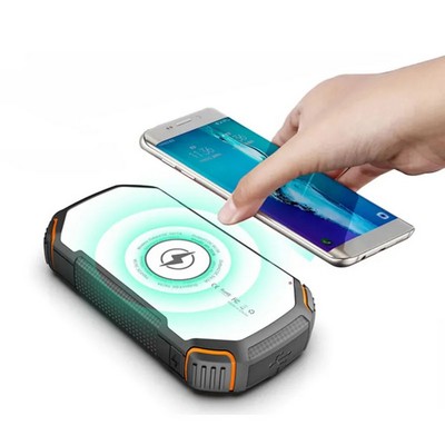 20000mAh Solar Power Banks with Wireless Charger and Led Light