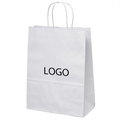 White Kraft Paper Shopping Bag