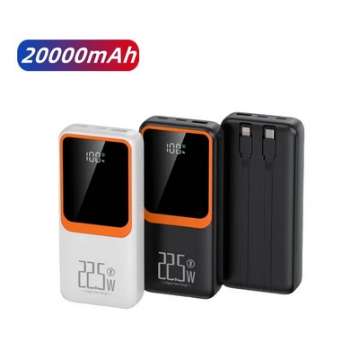 Super Fast Charging 20000mAh Power Bank QC 22.5W+PD 20W Fast Charger With Cable