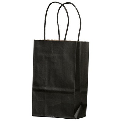 Matte Tinted Natural Kraft Paper Gem Shopping Bag (5¼"x3¼"x8½")