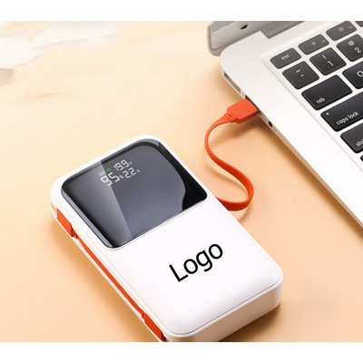 20,000mAh Portable Charger Power Bank with Built-in Cables