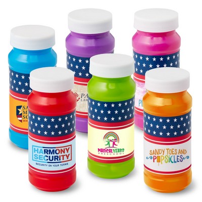 4 Oz. Patriotic Bubbles w/Full Color Digital Label