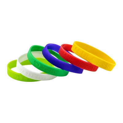 Debossed Silicone Bracelets (Adult)